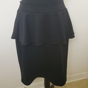 Black Peplum Skirt
